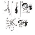 5PCS Children's Outdoor Funny Balloon Helicopter Launcher Set Balloon Parent-child Interactive Children's Educational Toys .