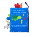 0-36M Baby Early Learning Toy Tail Cloth Book Parent-child Interactive Sound Paper Puzzle Cloth Book Rattle.