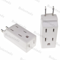 3 in 1 American Standard Power Plug Adapter US 2 Pins Male To Female NEMA 1-15R US 2 Pin To 3 pins Socket.