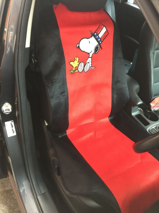 Genuine copyright car seat cover Snoopy front cover car seat cover for 1 seat red Snoopy Peanuts gang 1 piece car seat cover red