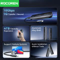 Rocoren M2 SSD Case M.2 NVMe SSD Enclosure Adapter 10Gbps USB 3.1 Gen2 USB C External Enclosure Supports M and B&M Keys. 