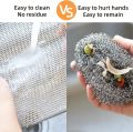 2 Sided Pack of 10 Multipurpose Wire Dishwashing Rags for Wet and Dry Stainless Steel Scrubber for Utensils Non-Scratch Wire Dishcloth for Washing Dishes Sinks Counters Easy Rinsing. 
