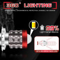 Universal H4 LED Motorcycle Headlight BA20D H6 Angel Eye Motor Led Bulb Motorbike Head Lamp White Yellow High Low Beam 12-80V. 