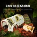 NEW 1Pcs Durable Birch Wood Texture PVC Shelter Reptile Hideaway Cave For Lizards And Amphibians Shedding Relaxing & Play. 
