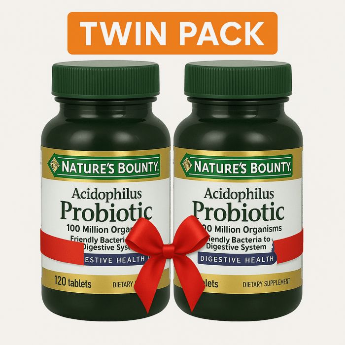 Nature’s Bounty Acidophilus Probiotic Twin Pack 2 x 120 Tablets bundle ...