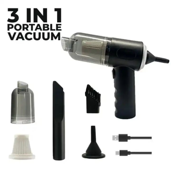 3 in 1 Mini Portable Vacuum Cleaner For Home and Car AS228