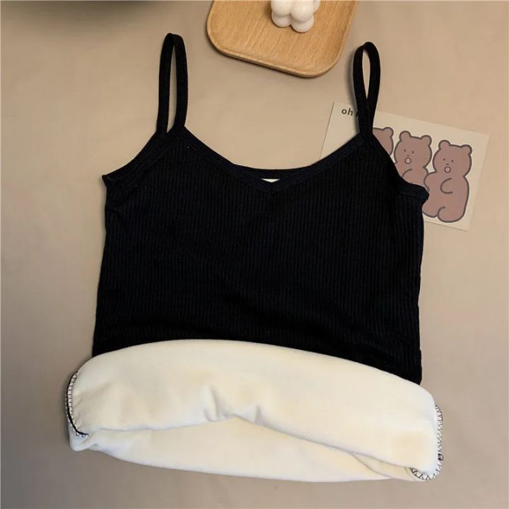 Warm%20Thermal%20Vest%20Women%20Winter%20Solid%20Color%20Casual%20Velvet%20Camisole%20Tops%20Sleeveless%20Thick%20Elastic%20Bottom%20Underwear%20Tank%20Tops%20-%20Image%205