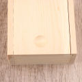 Wooden Box Unfinished Storage Box with Slide Top Natural Candlenut Card Keeper Wood Jewelry Box for Storage and Home Decoration. 