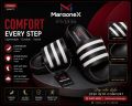 Imported Adilette Comfort Slide Sandal – Whit/ Black/ Cream.