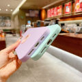 🇹🇭Ekcam 3 in 1 new solid color iPhone phone case for iPhone 11 12 13 Pro Max X Xs XR xsmax 7 8 plus see the logo in the middle, cute, pretty in. cute Thai. 