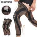 1Pcs Copper Long Knitted Compression Knee Braces - Full Leg Compression Sleeves for Men & Women - Support for Exercise ﻿. 