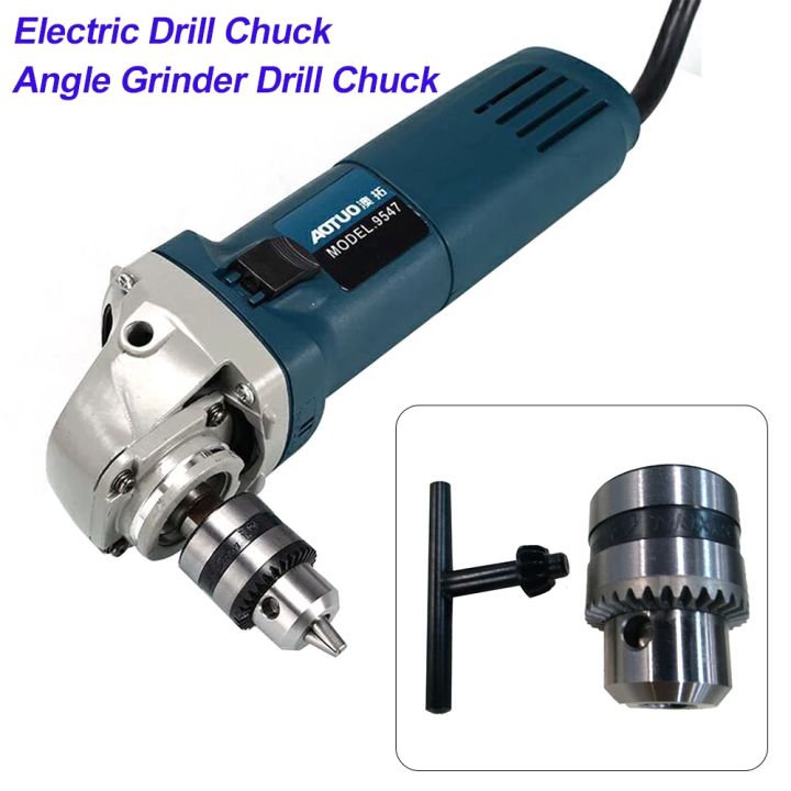 Electric Drill Chuck Angle Grinder Drill Chuck with Chuck Key Self-locking Iron Collet Electric Accessories