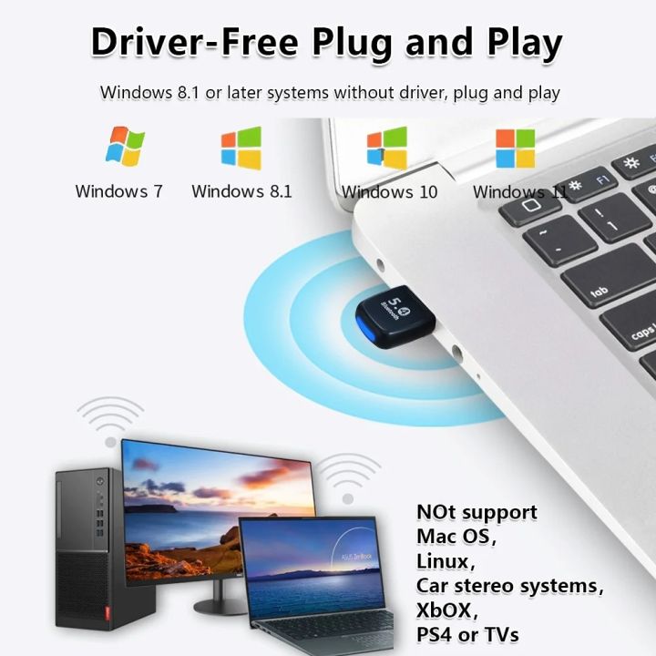 USB%20Bluetooth%205.4%20Adapter%205.3%20Audio%20Dongle%20Adaptador%20Mini%20USB%20Wireless%20Receiver/Transmitter%20For%20PC/Laptop%20Driver%20Free%20-%20Image%206
