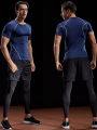 2023 Compression T Shirt Men Summer Sportswear Running T-shirt Elastic Quick Dry Sport Tops Tee Athletic Gym Workout Shirts Men. 