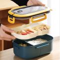 Kitchen Supplies: Single-layer, Double-layer Portable Fruit Food Box, Lunch Box with Fork Spoon and Spoon Preservation Box. 