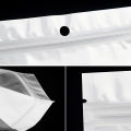 100pcs White Dustproof Sealing Sachet Bag,Phone Case Accessories Jewelry Packing,1 Side Transparent Ziplock Bags.