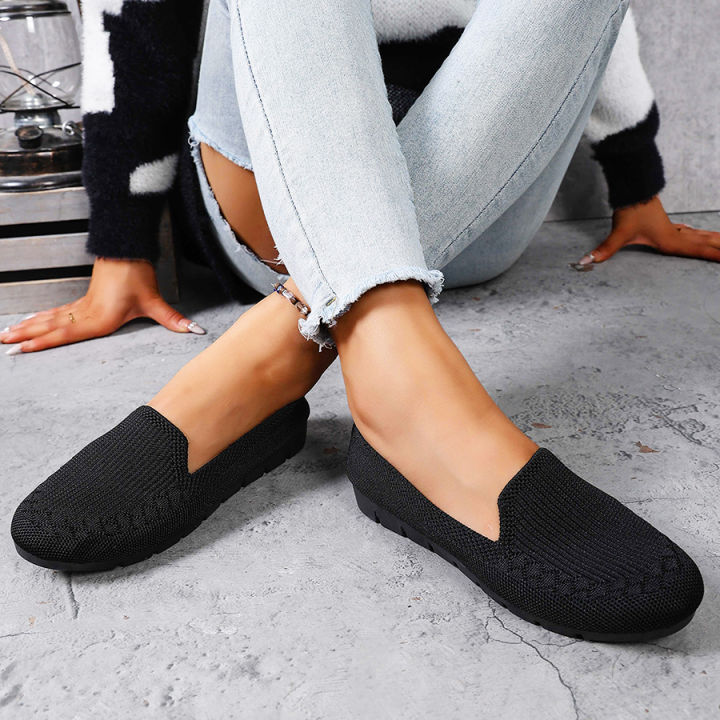 New%20autumn%20women's%20solid-color%20knit%20loaferslightweight,%20slip-resistant%20flat%20casual%20shoes.%20Stylish%20versatile%20classic,and%20durable%20-%20Image%203