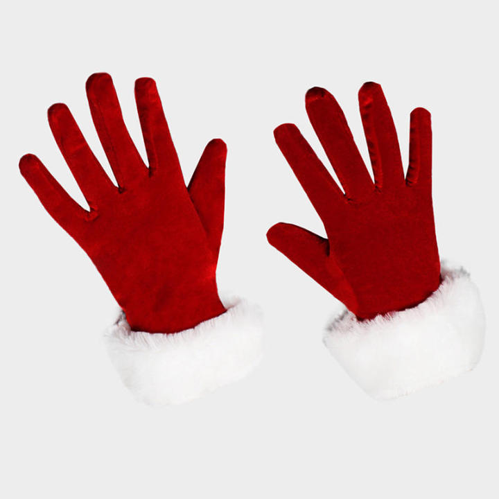 Santa%20Claus%20Gloves%20White%20Fur%20Fancy%20Dress%20Party%20Short%20Red%20Santa%20Full%20Finger%20Gloves%20Christmas%20Festive%20Costume%20Accessories%20Mittens%20-%20Image%204