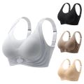Plus Size Front Closure Bralette Comfortable Wireless Bra Soft Cup Lace Underwear Seamless Thin Strap Lightweight Camisole. 
