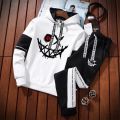 Evil Smile Printed Hoodie 2026 Trendy Mens Sweatshirt Jogger Set Winter Autumn Casual Sportswear Urban Streetwear Hooded Outfit. 