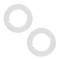 2 Pcs Door Knob Plates Round Version Stainless Steel Door Reinforcement Plate 2-1/8" Inner Diameter 3-1/2" Outer Diameter Scar.
