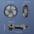 BLALION Cooling Car Fan Headrest USB Fans For Car Rear Seat Free-Adjustment 3-Speed Strong Wind Auto Fan. 