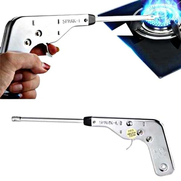 Gun Shape Stainless Steel Igniter | Lighter Gun Daraz PK | Spark Lighter Gun | Electric Gas Ignitor | Electric Pulse Igniter