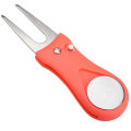 1PC Golf Divot Repair Tool With Ball Marker Pitch Mark Fork Golf Pitchfork Golf Accessories Foldable Divot Repair Tool. 