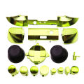 YUXI For Xbox Series S X Controller Replacement Buttons Chrome Plated LB RB LT RT Bumpers Triggers D-pad ABXY.