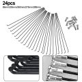 24pc Bicycle Wheel Spokes Wire 2mm Mountain Road Bike Steel Spokes With NIPPLES Set 255MM 275MM 289MM Bicycle Spokes Accessories. 