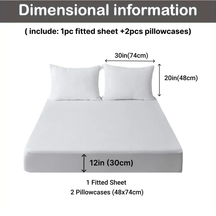 3pcs%20Cotton%20Fitted%20Bed%20Sheet%20Set%20(1%20Fitted%20Sheet%20+%202%20Pillowcases)%20Breathable%20Soft%20Mattress%20Cover%20with%20Pillow%20Cover%20Bedding%20Set%20-%20Image%207