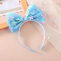 1 Piece Girl's Hair Hoop Princess Headband Decorated with Pink Mesh Flowers Hair Bands for Girls  Headwear Haar Accessoires. 