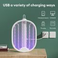 Electronic Fly Swatter, 2 in 1 3000 V Electric Mosquito Fly Catcher with Charging Base, USB Rechargeable Mosquito Bug Zapper Racket for Mosquitoes, Flies, Bees, Moths. 