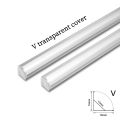 LED Strip Aluminum Profile 50CM Recessed Surface Mounted Aluminium Channel with Diffuser PC Cover for 8mm 10mm Linear Lighting. 