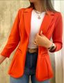 Women Fall Spring Coat Lapel Long Sleeve Formal Business OL Commute Jacket chaquetas para mujeres. 