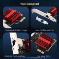 2.5G PIC-E To RJ45 Network Adapter RTL8125B 100/1000/2500Mbps Gigabit Ethernet Lan Controller Adapter For PC Win10/11. 