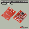 10pcs TTP223 Capacitive Touch Switch Module Single Channel Latching Jog Touch Key Red | Hemofy |. 