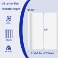 A4 Printing Paper roll Thermal Printer Paper 8.5 X 11 Inch Us Letter Paper Size for M08f M832 Portable Printer. 