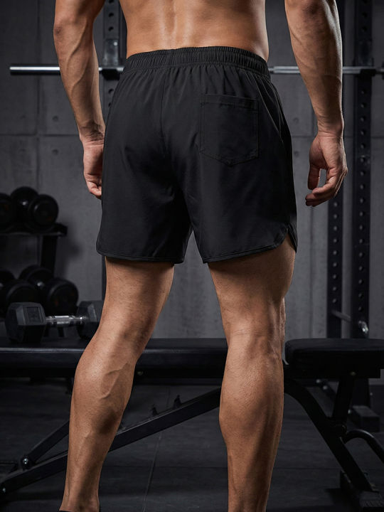 Men's%20Gym%20Workout%20Running%20Shorts%20Summer%20Athletic%20Quick%20Dry%20Breathable%20Shorts%20with%20Drawstring%20Elastic%20Waist%20Split%20Hem%20Activewear%20-%20Image%204
