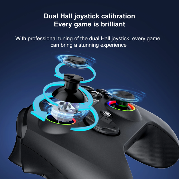 GAMINJA%206162%20%201.44inch%20Smart%20Screen%20Wireless%20Controller%20For%20Switch%20P4%20iOS%20Android%20PC%20TV%20Dual%20Hall%20Joystick%20Calibration%20RGB%20Light%20-%20Image%205