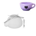 Creative Production of Love Coffee Cup and Coaster Set Candle Cup Pottery Mold Home Decoration Gypsum Concrete Silicone Mold. 