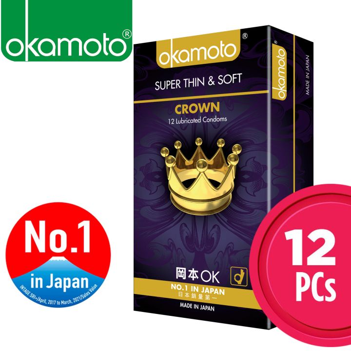 Japanese Thinnest Okamoto Crown Condom 12 Pcs.