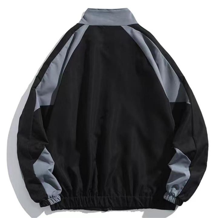 Reflective%20Striped%20Men's%20Jacket%202026%20Hip%20Hop%20Streetwear%20Coats%20Zipper%20Up%20Jacket%20Windbreaker%20Harajuku%20Thin%20Coats%20Sports%20Black%20Blue%20-%20Image%205