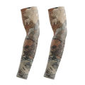 Summer men's ice silk cycling driver tattoo sleeve sunscreen outdoor motorcycle arm cover. 