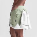 ASRV Mens Quick Dry 2 in 1 Double-deck Shorts Gym Fitness Basketball Jogger Short Pants Summer Sports Workout Bottoms Sweatpants.