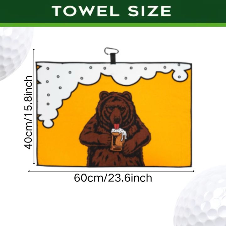 Brown%20Bear%20Golf%20Towel%20Orange%20and%20White%20Ideal%20for%20Women%20Golfers%20and%20Fans%20Golf%20Bag%20Accessory%20Playful%20Golf%20Theme%20Durable%20Towel%20-%20Image%205