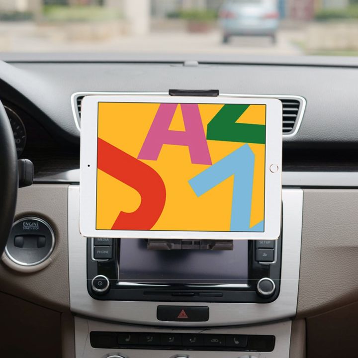 XNYOCN Adjustable Car CD Slot Tablet Stand Phone Holder for iPhone 14 13 12 11 iPad Pro Air Mini 4 to 12 Inch Pad