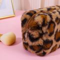 Leopard Fur Makeup Bags for Women Soft Travel Cosmetic Bag Organizer Case Lady Girls Make Up Case Necessaries Handbags Case. 