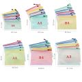 5PCS A4 A5 A6 Zip File Folders Stationery Storage Folder File Mesh Zipper Pouch Document Bag School Office Supplie.