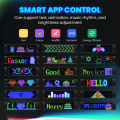 Programmable LED Sign, 15"x4" Flexible LED Scrolling Digital Display, Smart APP Control Custom Text Pattern Animation, LED Matri. 
